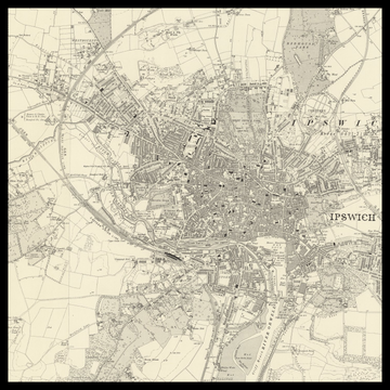 An old Ordnance Survey map of Ipswich