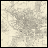 Mapa antiguo personalizado de Ipswich 