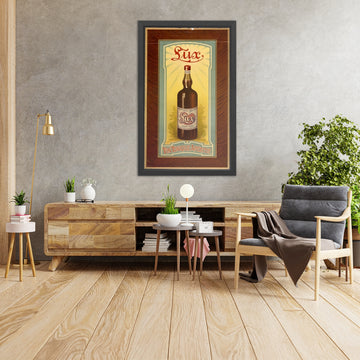 A framed image of Lux Vintage Aperitif Wine Poster, 1900