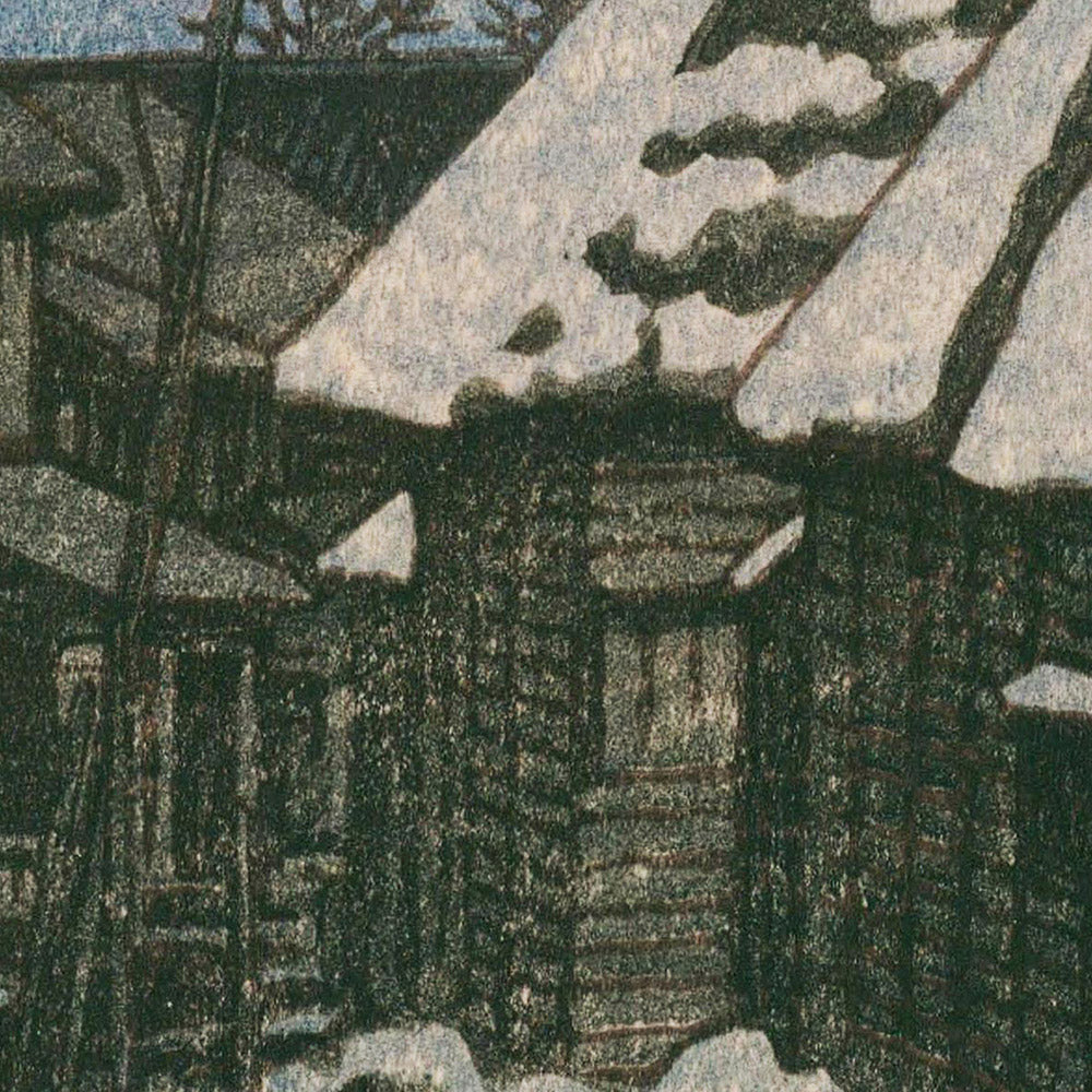 Lingering Snow in Urayasu by Hasui Kawase, 1935