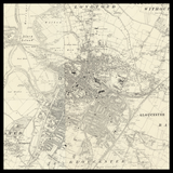 Mapa antiguo personalizado de Gloucester 