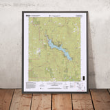 Map of Bass Lake, California by USGS, 1993 – Sierra National Forest & Madera County