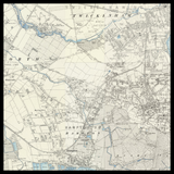 Mapa antiguo personalizado de West Molesey 