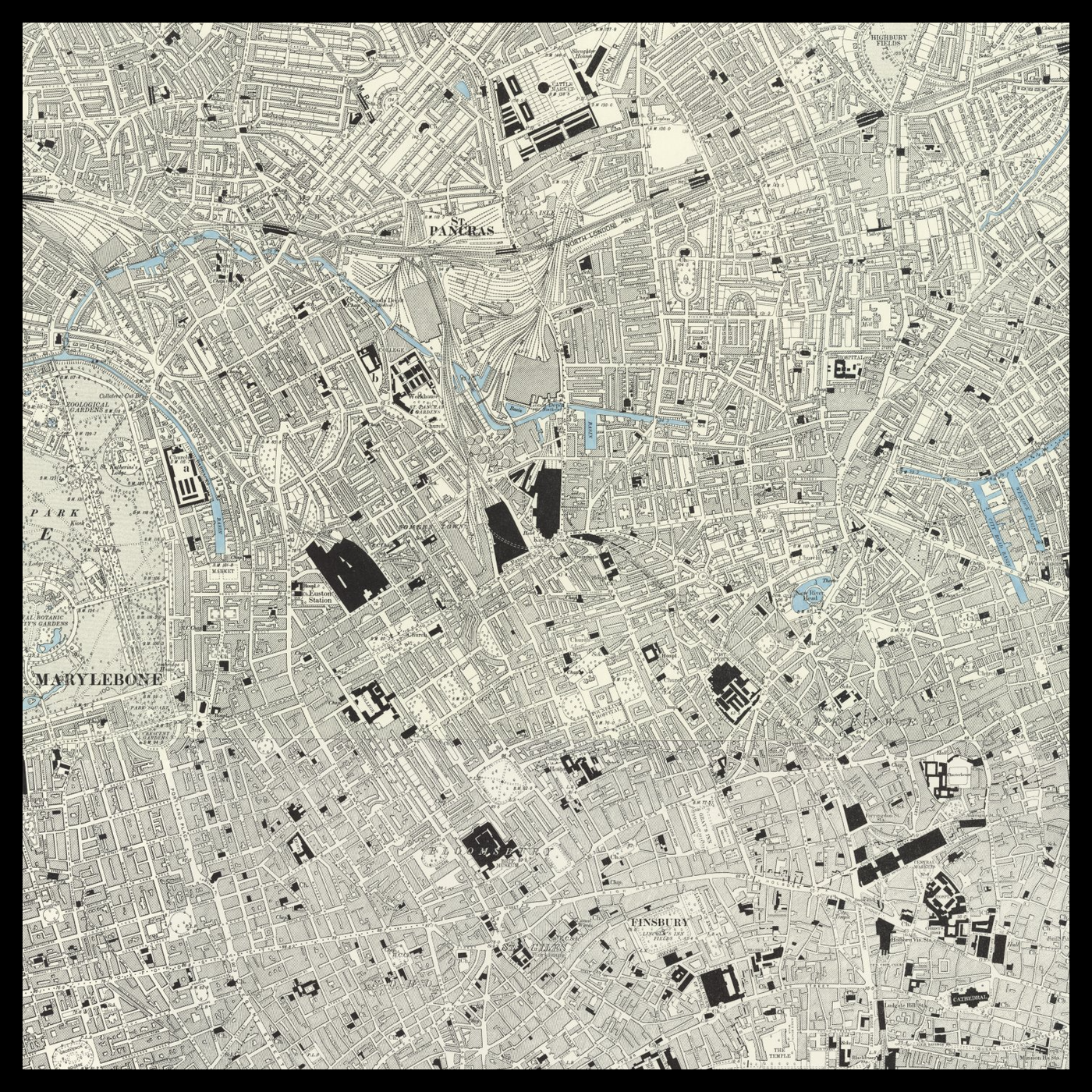 An old Ordnance Survey map of King's Cross