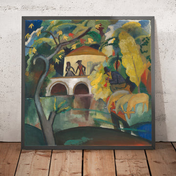 A framed image of Rokoko by August Macke, 1912