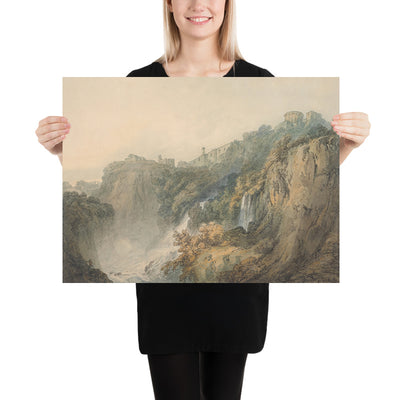 Tivoli with the Temple of the Sybil and the Cascades by Turner, 1796