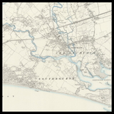 Mapa antiguo personalizado de Christchurch 