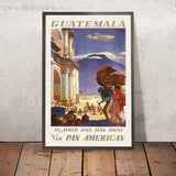 Guatemala Travel Poster: Only One Day Away via Pan American by Paul George Lawler, 1938