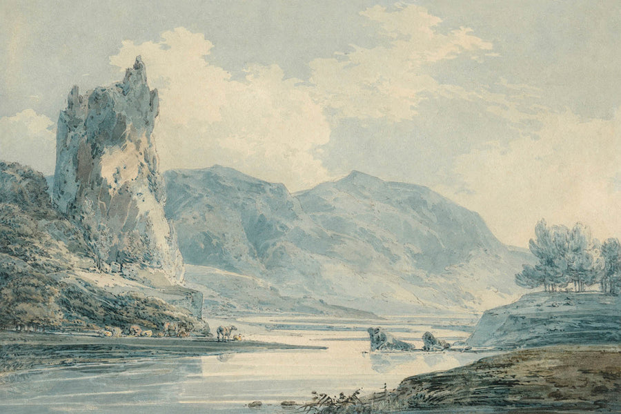 Ilam Rock, Dovedale, Derbyshire di Turner, 1802 