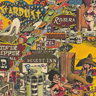 Alte Bildkarte von Las Vegas von Hinton, 1970: The Strip, Caesars Palace, Circus Circus, Fremont St, Convention Center