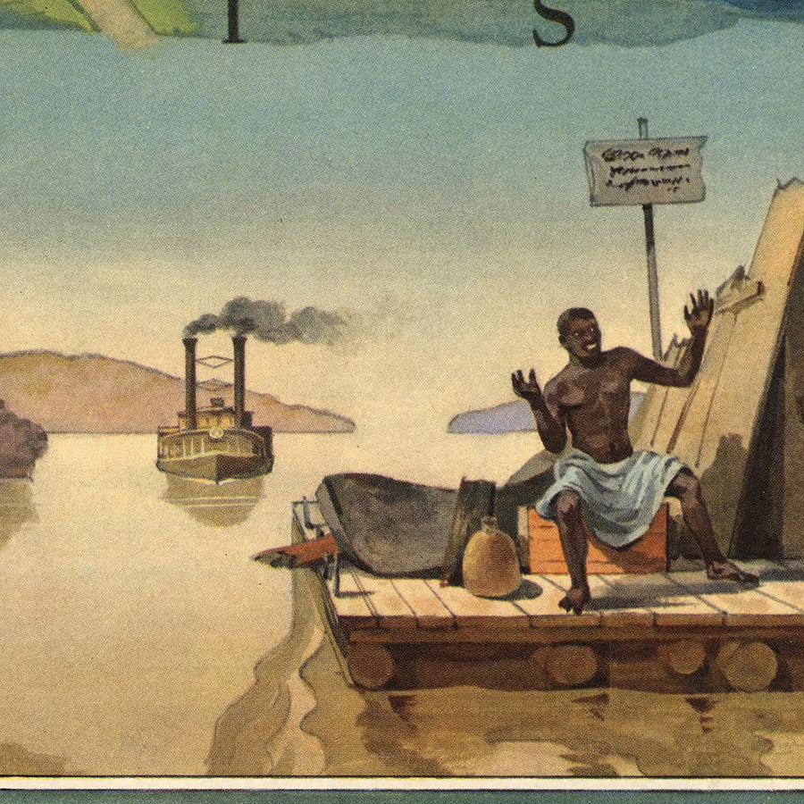 Le avventure di Huckleberry Finn di Henry, 1959: Fiume Mississippi, San Pietroburgo, Il Cairo, Casa Wilks, Grangerfords 