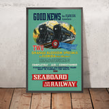 Florida Travel Poster: Two Orange Blossom Specials by Seaboard Air Line Railway, 1930s
