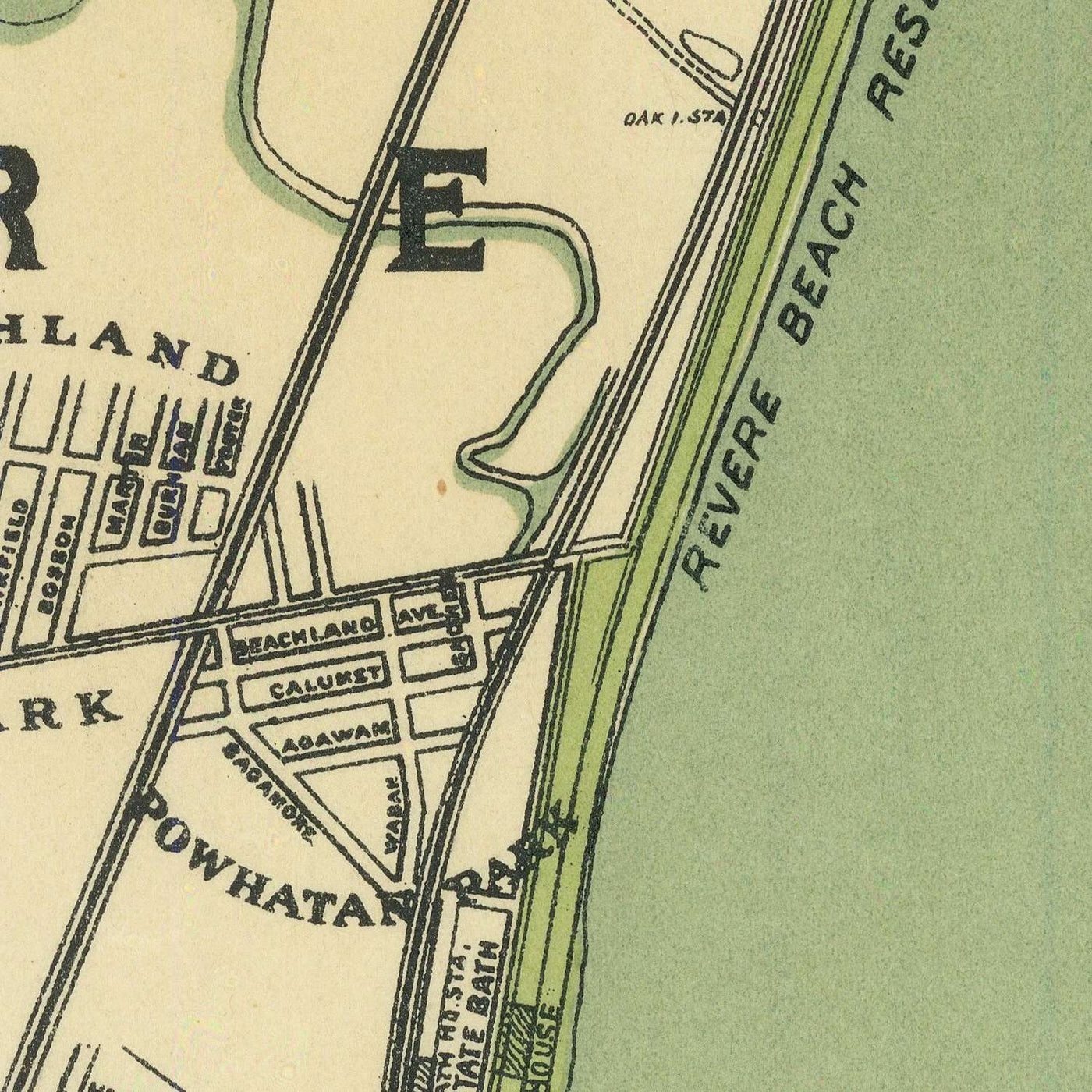 Large Old Street Map of Boston by Walker, 1905: Boston Common, Harvard, Charles River, Back Bay