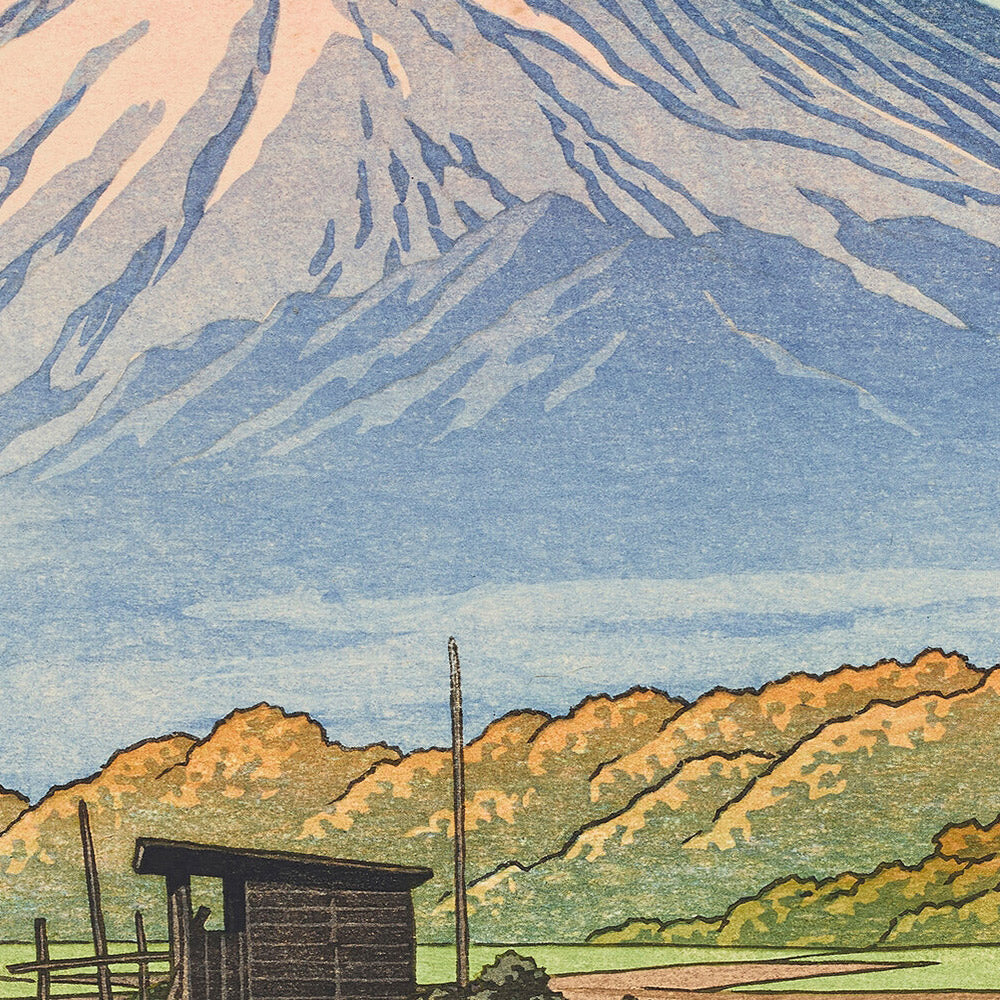 Autumn in Funatsu with Mt. Fuji by Hasui Kawase, 1935