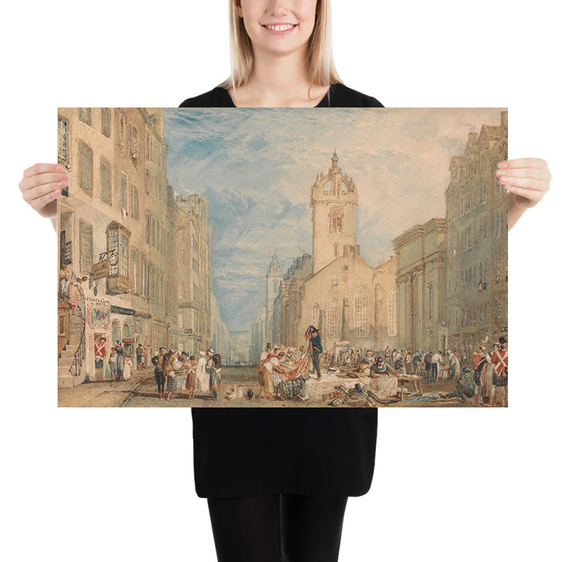 High Street, Edimburgo por Turner, 1818 