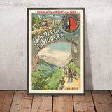 Bagnères-de-Bigorre Travel Poster: Les chemins de fer d’Orléans et du Midi by Paul Dupont, 1902