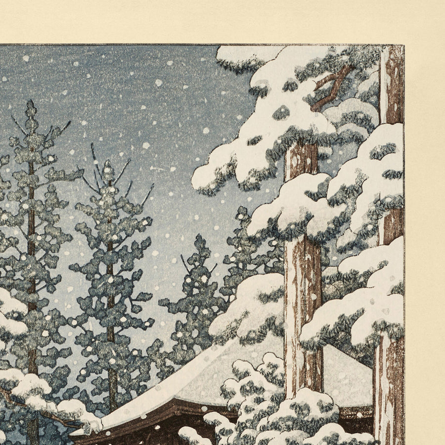 Konjiki Hall a Hiraizumi di Hasui Kawase 1935 