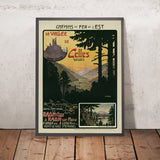 Vosges-Reiseposter: La Vallée de Celles von Ch. Funck 