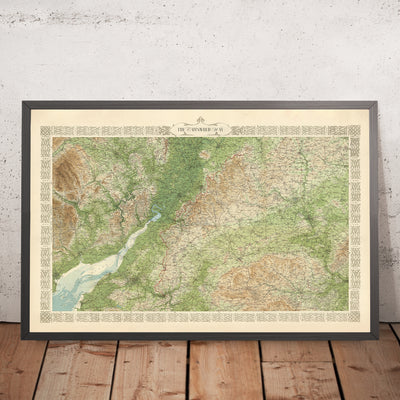 Alte Karte des Cotswold Way von Bartholomew und The Unique Maps Co. 