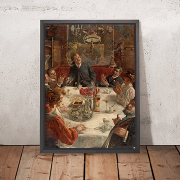 A framed image of Elixir De Kempenaar Vintage Advertising Poster by Ernest Godfridnon, 1910