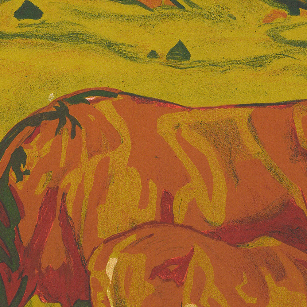 Swiss Jura Travel Poster: Chemin de fer – Saignelégier – La Chaux-de-Fonds by Charles l’Eplattenier, 1932