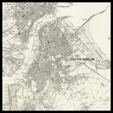 Mapa antiguo personalizado de South Shields 