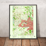 Old Map of South Bend, Indiana, 1958 by USGS – Mishawaka, University of Notre Dame & St. Joseph River