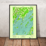 Old Map of Freeport, Maine by USGS, 1957 – Brunswick, Harpswell & Casco Bay