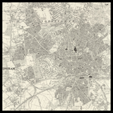 Mapa antiguo personalizado de Nottingham 