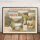 Vosges Travel Poster: Chemins de Fer de l’Est – Voyages Circulaires by Eugène Bourgeois, 1891
