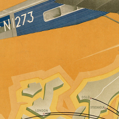 Soviet Union Travel Poster: By Air to USSR by Intourist, 1934