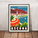 Ascona Travel Poster: Dad ganze Jaar oopen