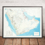 Gran Mapa Geológico de Petróleo de la Península Arábiga: Oleoductos, Dubái, Kuwait, Catar 