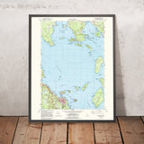 Map of Bar Harbor, Maine by USGS, 1982 – Acadia National Park & Mount Desert Island