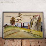 Strollers in a Rocky Landscape by August Macke, 1911