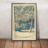Senzoku Pond nella neve di Hasui Kawase, 1935 