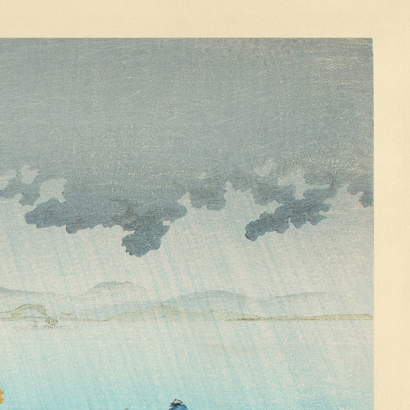 Rain on Lake Matsue by Hasui Kawase 1935