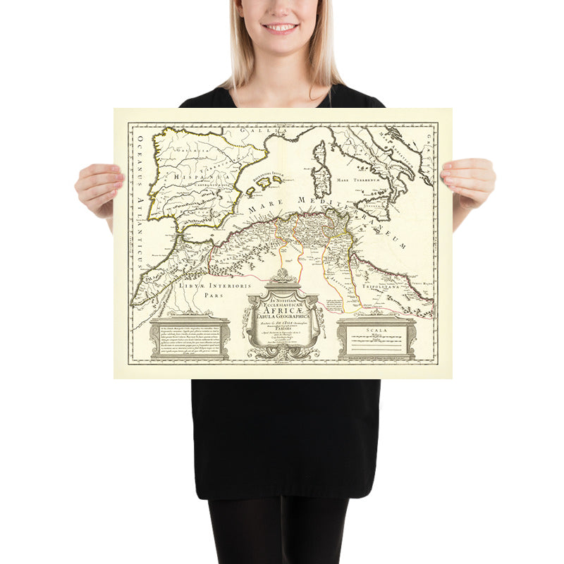 Mappa antica del Nord Africa e dell&