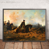 Napoleon Charging at the Battle of Waterloo by Hippolyte Bellangé, 1815