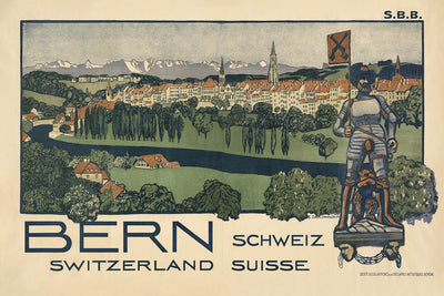 Bern Travel Poster: Schweiz, Switzerland, Suisse by Emil Cardinaux, 1906