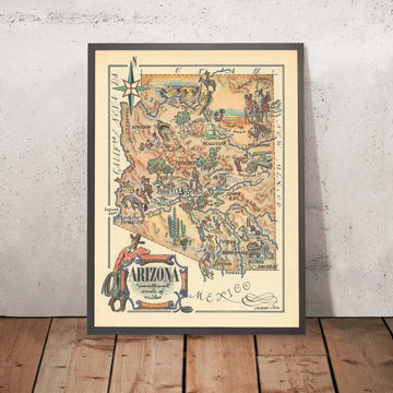 Antica mappa pictorial dell&