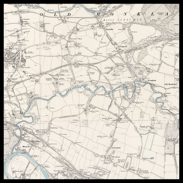 Una vecchia mappa Ordnance Survey di Uddingston