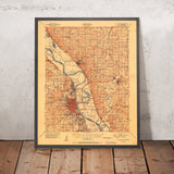 Old Map of Weston, Missouri by USGS, 1951 – Leavenworth, Kansas & Missouri River