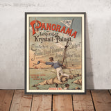Leipzig-Reiseposter: Panorama im Leipziger Krystall-Palast, 1890 