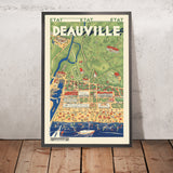 Affiche de voyage Deauville : Chemins de fer de l’État par Imp. Devambez, 1931 
