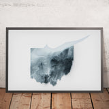 Ohio Topographic 3D Relief Map