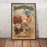 Minneapolis Brewing Co. Vintage Bock Beer Poster, 19th Century