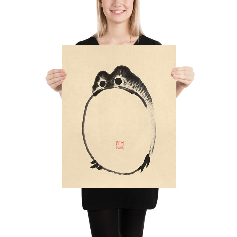 Disappointed Frog by Ike no Taiga, 1775