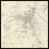 Mapa antiguo personalizado de Loughborough 