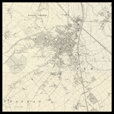 An old Ordnance Survey map of Loughborough